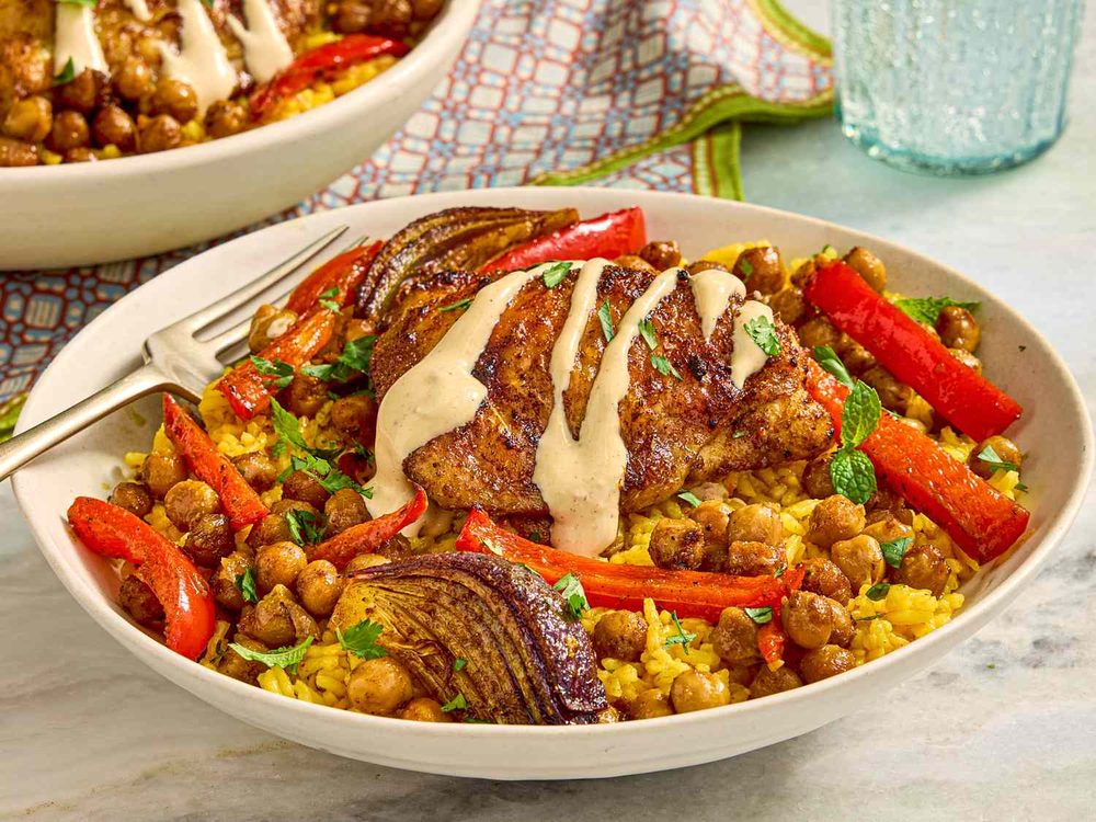 Chicken Shawarma Sheet-Pan Dinner
